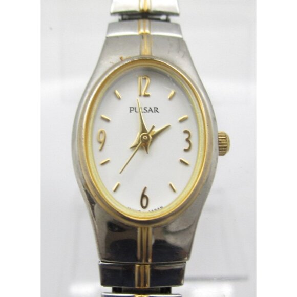 Women Pulsar Quartz WR Analog 17mm Oval Watch (H849) "New Battery" 1N01 - Picture 1 of 11